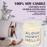 Coastal Cowgirl Room Decor, Beach Candles Western Lavender Scent, Coastal Gifts For Women