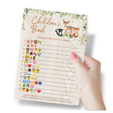 Baby Shower Games – Children'S Book Title Guessing Game For Boy Or Girl, Woodland Forest Animals Theme, 50 Cards