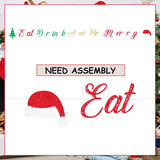 Eat Drink And Be Merry Decorations 15Pcs Eat Drink And Be Merry Banner Red Green Gold Christmas Glitter Paper Decor For Christmas Birthday Party New Year Party Baby Shower Bridal Shower