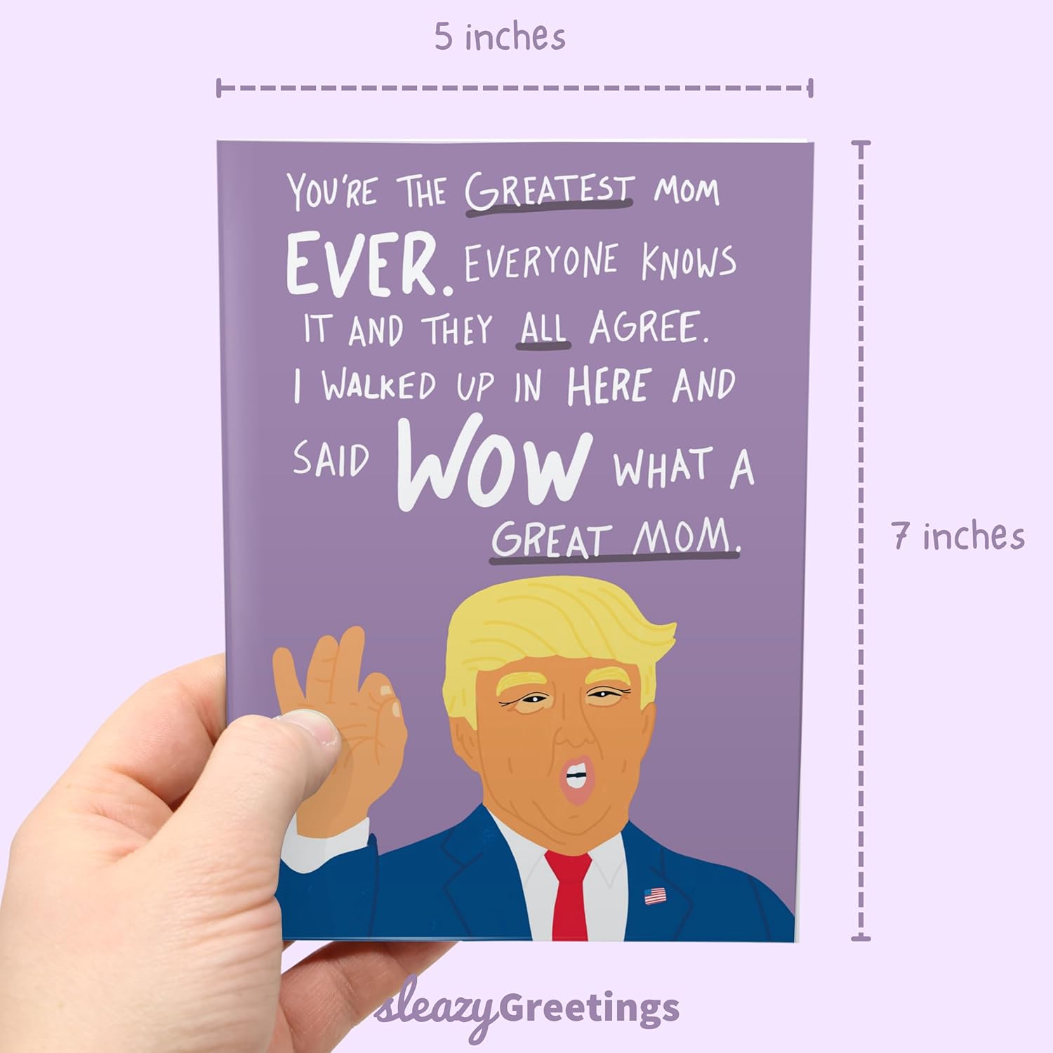 Donald Trump Funny Mother'S Day Card | Funny Birthday Card For Mom | Trump Greatest Mom Ever Card