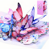 Greeting Cards With Envelopes, Pop-Up Style,Butterfly Card For Mother'S Day Valentines Day Birthday Thinking Of You Card For Wife,Girlfriend (Cute Butterflies)