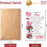 Happy Birthday Card For Mom From Daughter,Son Sentimental Birthday Cards For Mom, Mother Birthday Card With Envelope, If I Could Choose I'D Find You Again – 8X5.3 Inch
