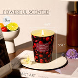 Homelights Soy Wax Candles For Home Scented, 1-Wick Candles In Blackcherry Merlot Scented, Aromatherapy Candles Gift For Parties, Relaxing, Eclectic Mixed Styles, 6.7Oz