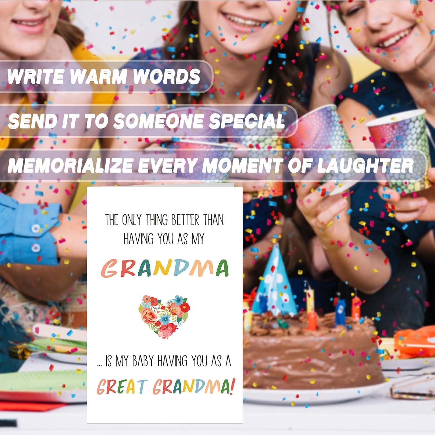 Funny Pregnancy Card For Grandma, Baby Born Announcement Card From Grandson Or Granddaughter (The Best Thing Is My Baby Having You As A Great Grandma)