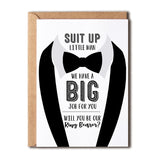 Will You Be Our Ring Bearer Card - Ring Bearer Proposal Card - Ring Bearer Request Card - Happy Valentine Day Card