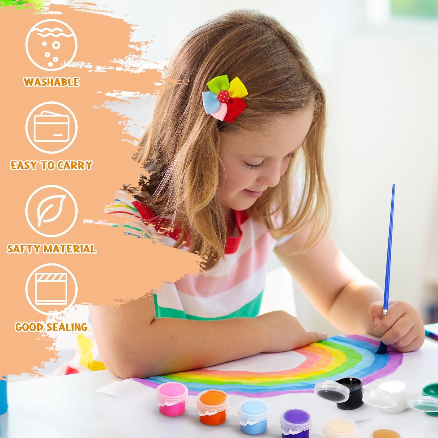 10 Pack Mini Acrylic Paint Set, 150Pcs Paint Strips For Kids Adults Art & Craft Painting, 12 Colors Washable Acrylic Paint Set Bulk For Home Classroom Birthday With Palettes And Brushes