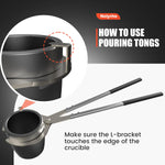 #6 (13.2Lbs-6Kg) Crucible Tongs Set With Lifting Tongs, Pouring Tongs And 2 Graphite Crucibles For Casting And Melting Metal