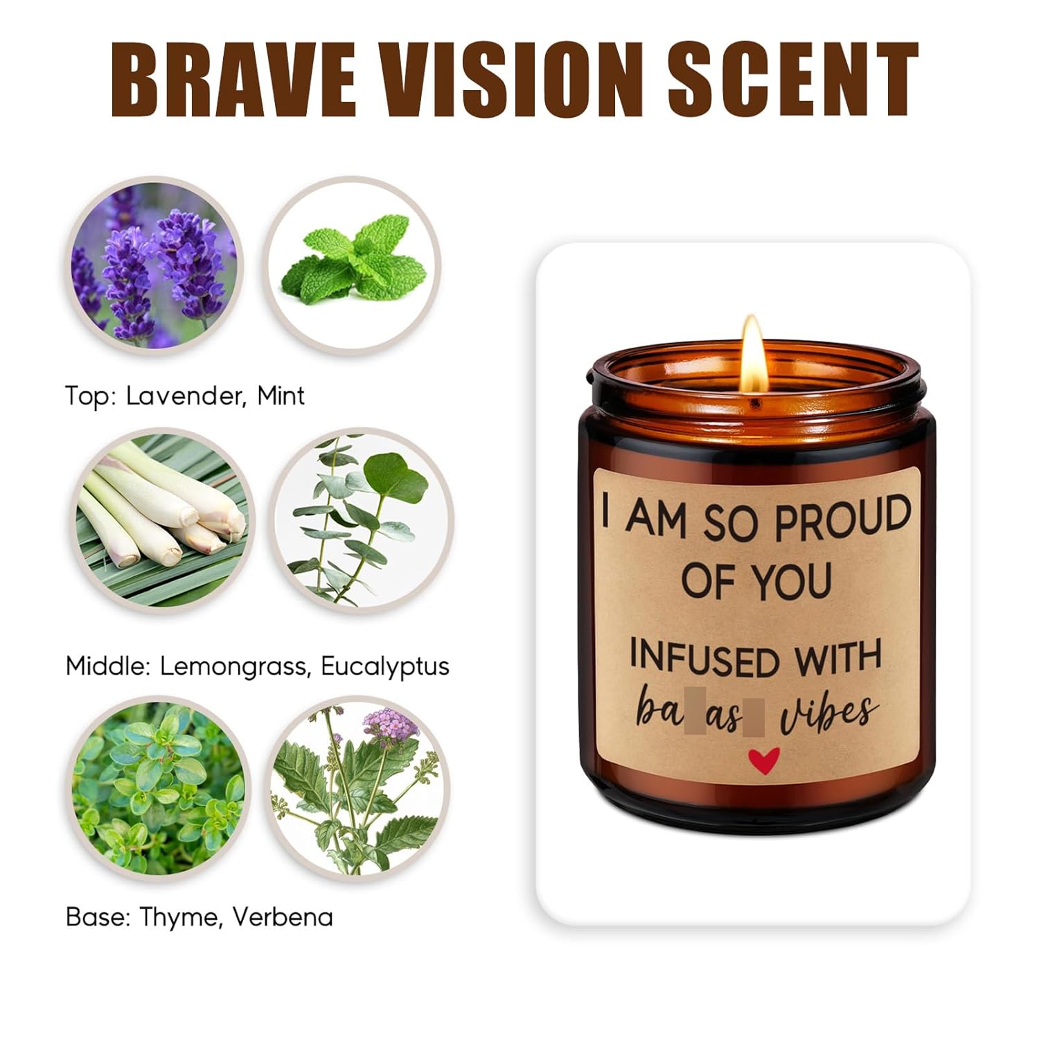 Scented Candles - Proud Of You Gifts For Her, Him - Graduation, Divorce, Congratulations Gifts For Women, Men - Job Promotion, Congrats Presents For Women, Friend, Bff, Bestie