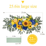 Sunflower Flower Garlands, 2 Pcs Royal Blue Artificial Eucalyptus Garlands, Handcraft Artificial Rose Arch Flowers For Wedding Arch Sweetheart Table Ceremony Backdrop Decorations For Home