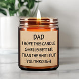 Christmas Gifts For Dad Gifts For Men Who Have Everything Funny Unique Personalized Gag Gift For Bonus Dad Stepdad Fathers Birthday Mens Gift Ideas From Kids Daughter Son, 9Oz Lavender Candle