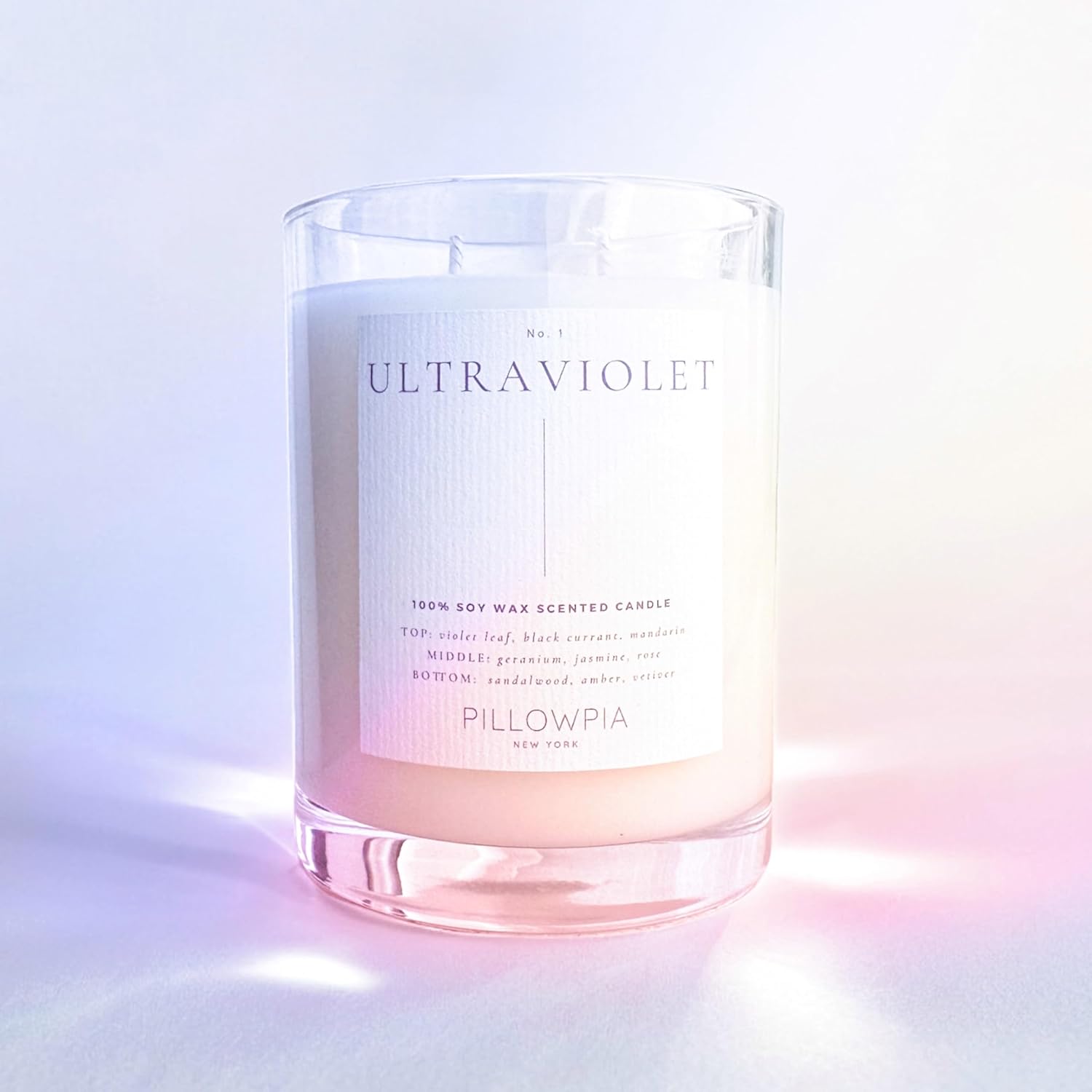 Ultraviolet 11Oz Soy Candle – Hand Poured In Usa, 100% Natural Soy Wax, Fruity Floral Scent, Reusable Glass Jar, Eco-Friendly Packaging, Non-Toxic Decorative Candle For Home Décor