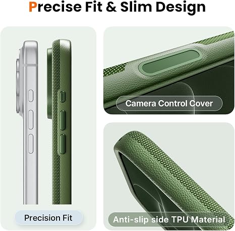 Techwoven Phone Case Compatible with iPhone 18 Pro Green Protective Cover