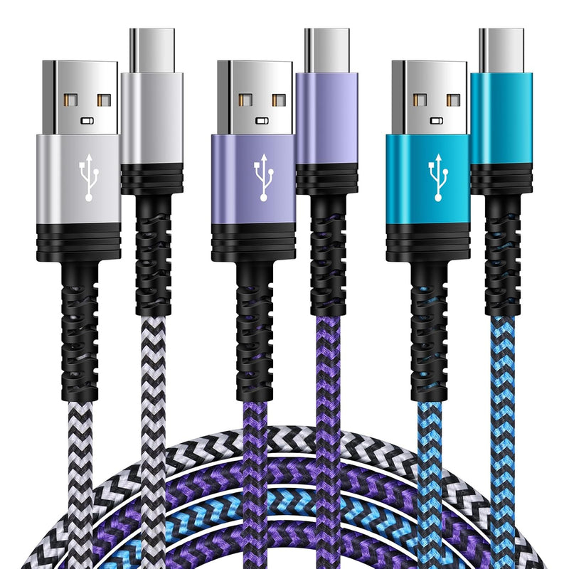 Type C Charger Cable Fast Charging, [10Ft,3Pack] Long Android Phone Charger Us