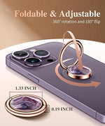 Marble Phone Ring Holder, Metal Kickstand for iPhone 15/14/13 & Galaxy S24