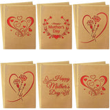 Mothers Day Cards Die Cut 12 Pcs Happy Mother’S Day Kraft Cards With Envelopes And Stickers Mothers Day Gifts