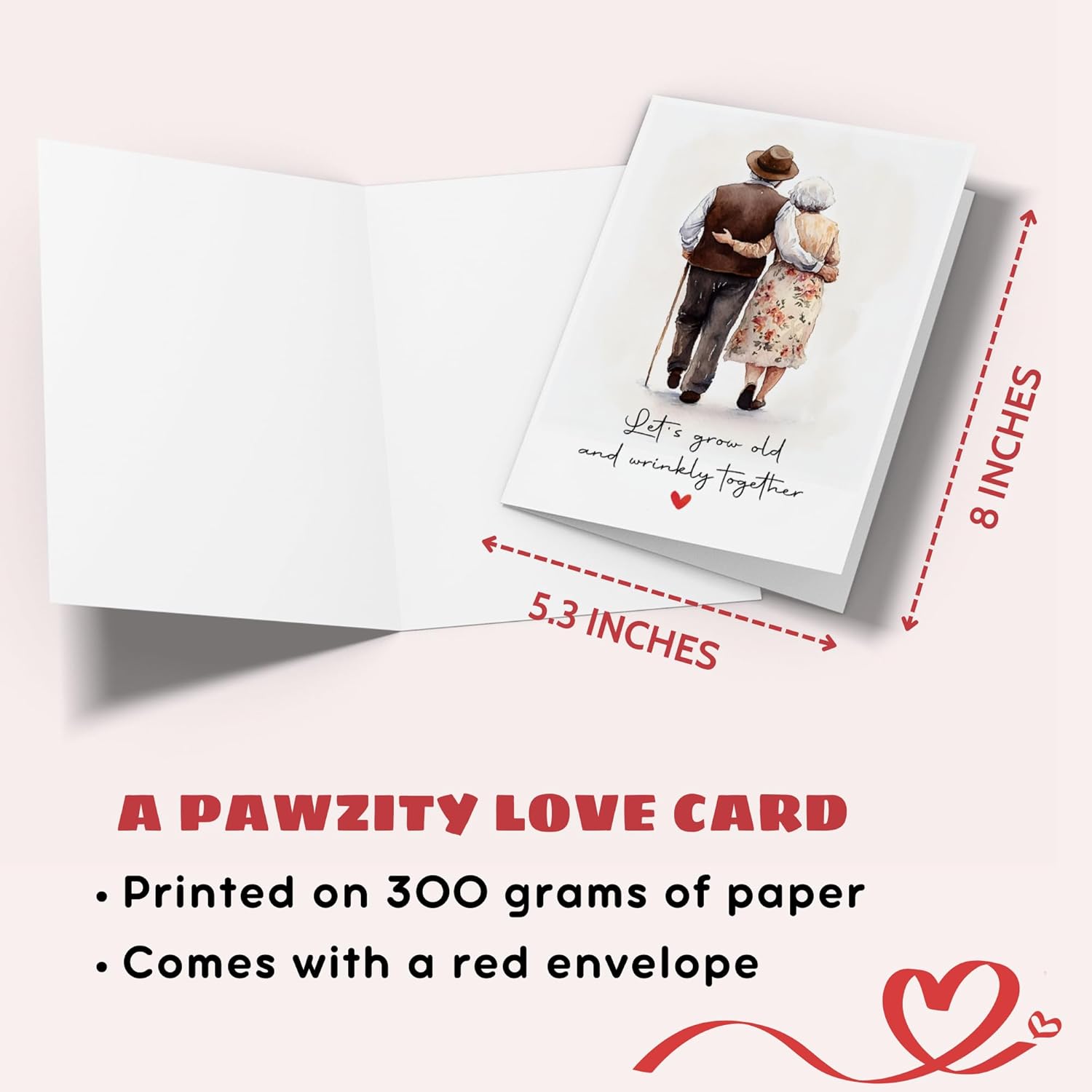 Anniversary Birthday Card For Couple, Husband, Wife, Parents, Him, Her, Boyfriend, Girlfriend - Wedding Anniversary Birthday Cards For Couples - Single 5.3''X 8'' Folded Card With Envelope