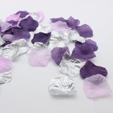 1000Pcs Purple Lavender Silver Silk Rose Petal Violet Lilac Silver Artificial Flower Petal For Wedding Flower Girl Basket Aisle Runner Scatter Dinner Table Party Confetti Graduation Decoration