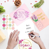 24 Pack Happy Mothers Day Cards With Envelopes Foil Embossed Flower Mother'S Day Gift Cards Flowers Blank Inside