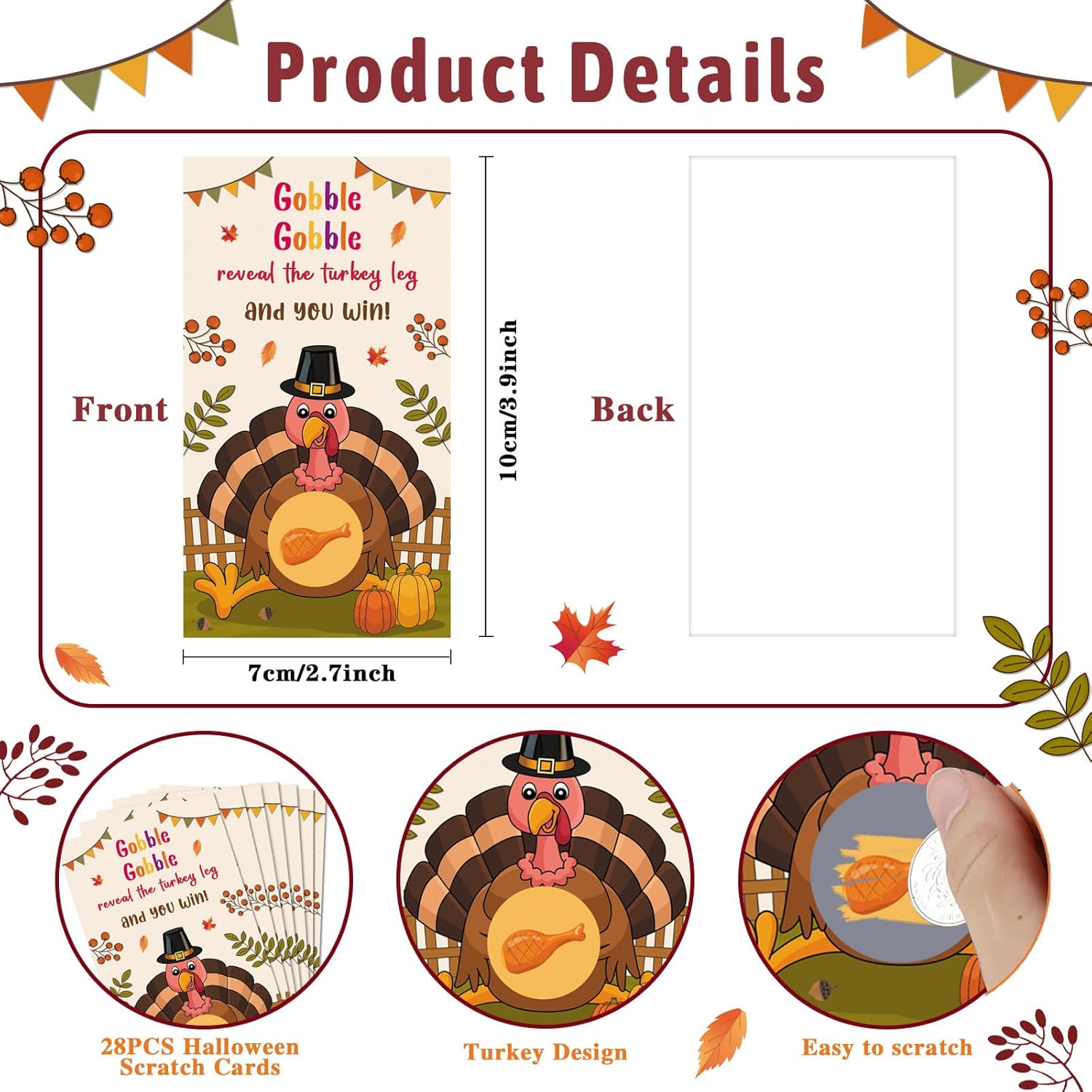 30 Pcs Thanksgiving Scratch Off Cards For Adults Kids Turkey Scratch Off Cards Games For Thanksgiving Party Family Activities Fall Thanksgivings Games Table Favors And Icebreaker