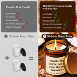 50Th Birthday Candle Gifts - Lavender Scented Soy Candle - Handmade 50Th Birthday Decorations For Women Men, 1975 Birthday Gift Ideas For Her, Mom, Friends