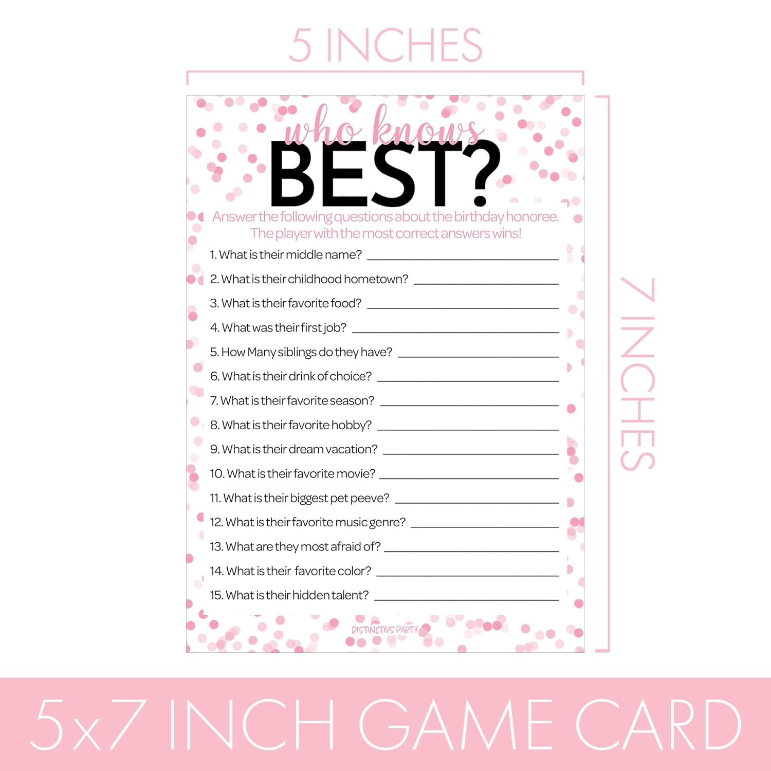 Pink And Black 50Th Birthday Game Bundle - Set Of 3 Birthday Party Games For 20 Guests, Born In The 1970S Theme
