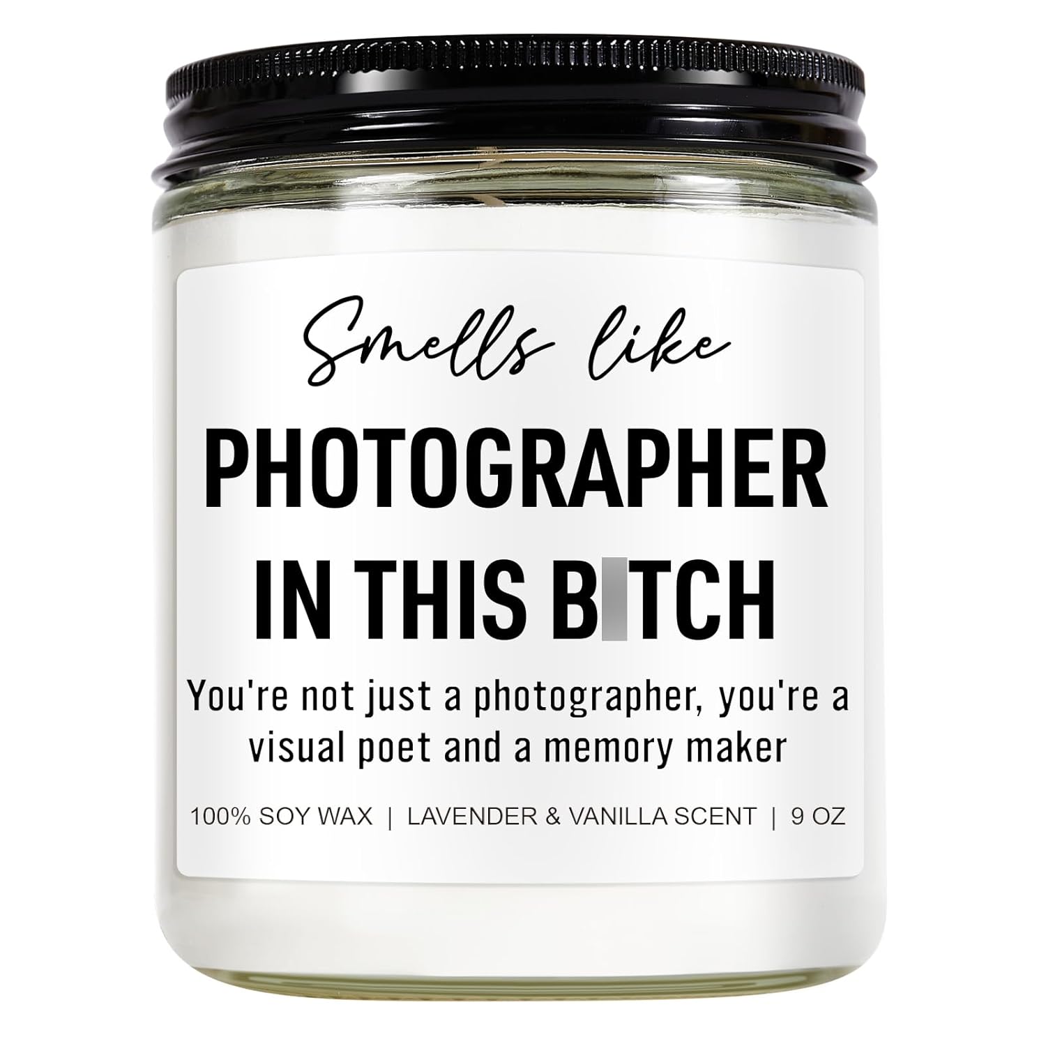 Funny Scented Candle, Photographer Gifts For Men, Women, Photography Gifts For Photographers, Camera Lovers - Photography Accessories, Cool Christmas Presents For Wedding Photographer - 9 Oz