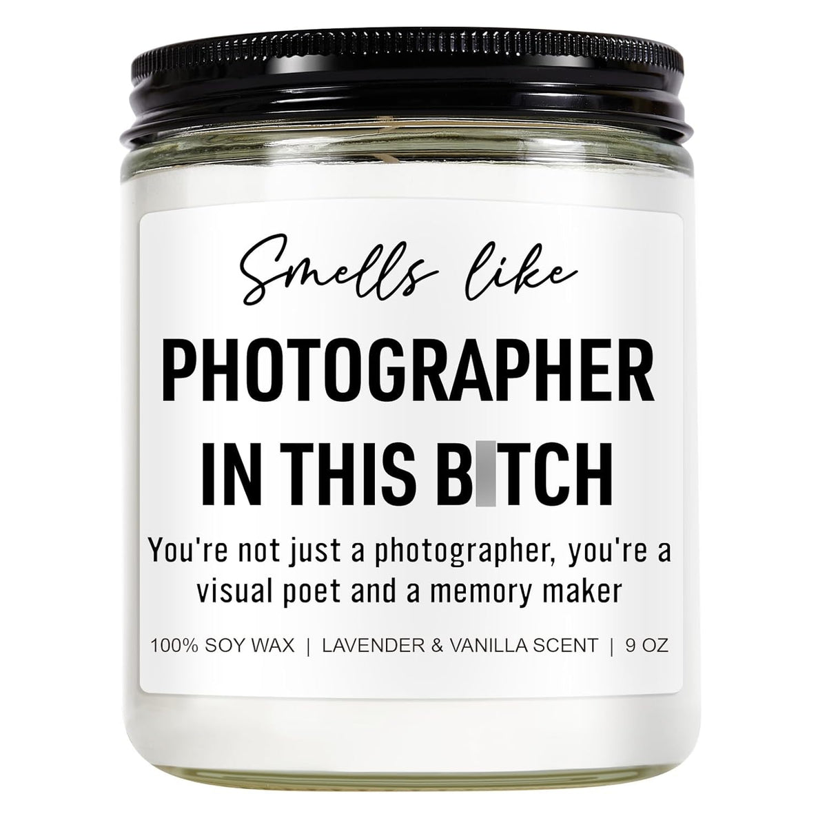 Funny Scented Candle, Photographer Gifts For Men, Women, Photography Gifts For Photographers, Camera Lovers - Photography Accessories, Cool Christmas Presents For Wedding Photographer - 9 Oz