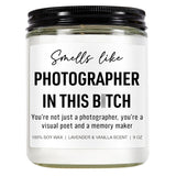 Funny Scented Candle, Photographer Gifts For Men, Women, Photography Gifts For Photographers, Camera Lovers - Photography Accessories, Cool Christmas Presents For Wedding Photographer - 9 Oz