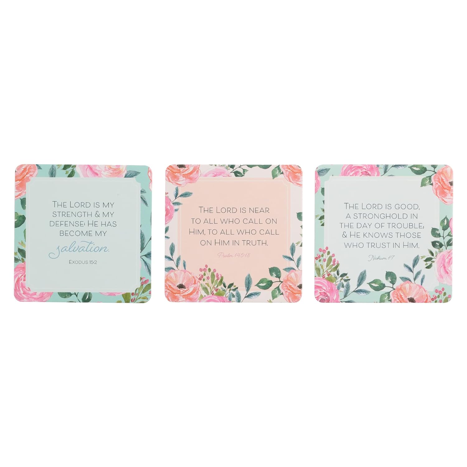 Scripture Devotional Cards - 101 Bible Verses For Moms - Daily Encouraging Devotion Prayer Card For Mothers, 51 Double-Sided Cards In Sturdy Storage Gift Tin, Floral, Coral Pink
