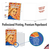 Assorted 3 Pack, Funny Naughty Retro Birthday Cards For Women With 5 X 7 Inch Envelopes (3 Designs, 1 Each) Laughing Ladies Vc2807Bdg-C1X3