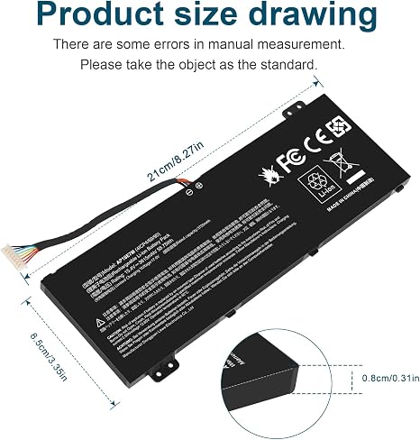 AP18E7M AP18E8M 58.75Wh Replacement Laptop Battery for Acer Nitro Predator and Aspire Series