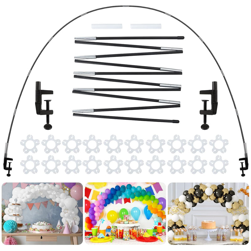 Table Balloon Arch Kit, Black Balloon Arch Stand Balloon Arch Frame Fo