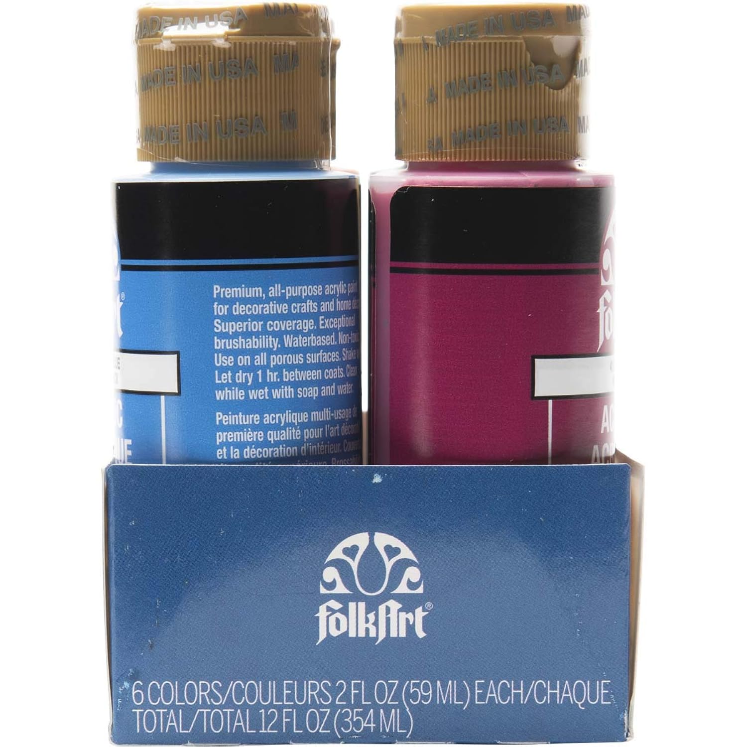FolkArt 6 Color, Matte Acrylic Paint Set, 2oz, Under the Sea