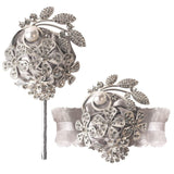 Wrist Corsage With Peal And Rhinestone Corsage And Boutonniere Set For Wedding,Prom,Party (Silver Gray?2 Pieces)