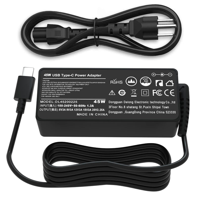 Usb Type C Chromebook 45W Ac Adapter Laptop Charger For Hp Chromebook X360 14-