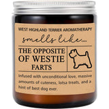 Westie Candle - West Highland Terrier Jar-Candles - Lavender, 8Oz, 50 Hours Burn Time - Scented Soy Wax, Modern Style, Unisex Gift
