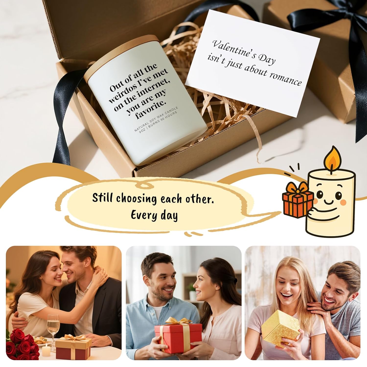Funny Gifts For Him Her Couple Boyfriend Girlfriend Valentine’S Day Candle Romantic Gift For Couples Who Met Online Dating App Love Candle Favorite Weirdo Internet Valentine Anniversary Couple Gift