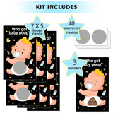 Baby Shower Games 38 Raffle Cards, Baby Shower Lottery Tickets Games Door Prizes Scratch Off Cards Games Party Favor, Gender Reveal Activity And Idea(Black)
