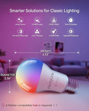 Matter Smart Light Bulbs 4 Pack A19 RGBCW Color Changing 800LM Alexa Google Apple Home Compatible