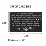 Couples Gifts Engagement Card - Love You Cards Unique For Fathers Day Christmas Valentines Birthday, If I Could Give You One Gift Wallet Card