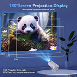 4K Auto Keystone Mini Projector, 260 ANSI, WiFi 6, Android 11, 180° Rotation