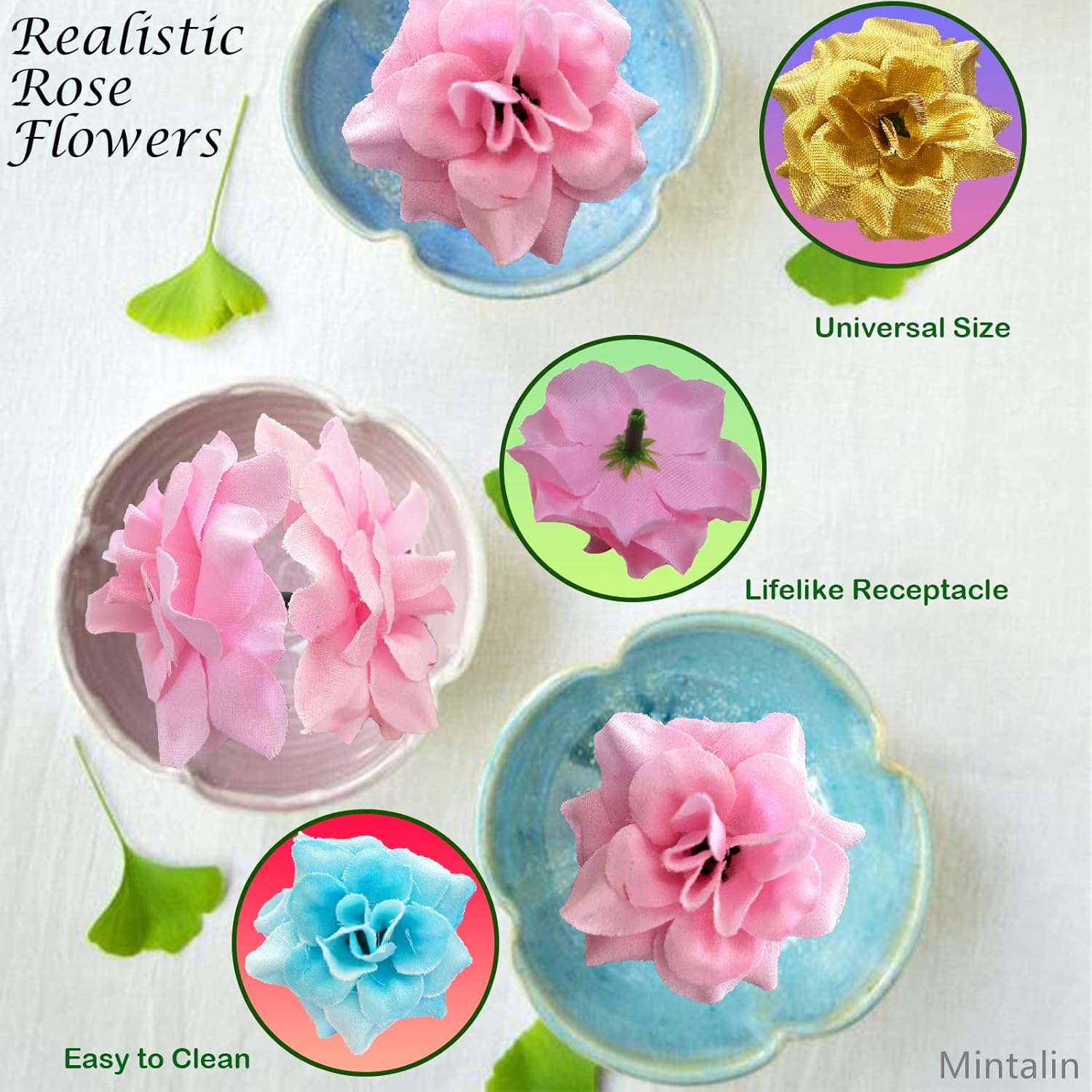 120Pcs Artificial Silk Roses Head Fake Rose Flower Head Diy Roses Heads For Valentine'S Day Wedding Centerpieces Mother'S Day Christmas Flower Wall Diy Crafts Bouquet Home Floral Decoration -Pink