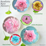 120Pcs Artificial Silk Roses Head Fake Rose Flower Head Diy Roses Heads For Valentine'S Day Wedding Centerpieces Mother'S Day Christmas Flower Wall Diy Crafts Bouquet Home Floral Decoration -Pink