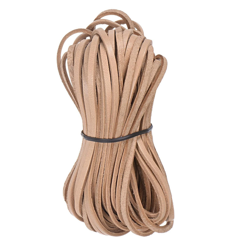 3.2Mm Flat Leather Lacing Cord 11Yards/10M Crafting Braiding String For Tassel