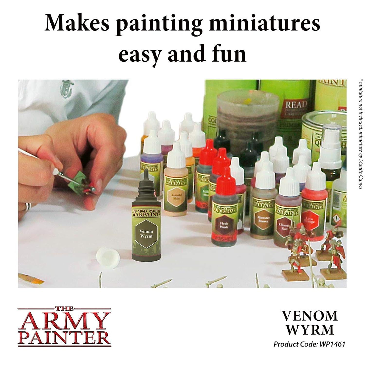 Venom Wyrm Warpaint - Acrylic Heavily Pigmented Water Based Paint For Tabletop Roleplaying, Boardgames, And Wargames Miniature Model Painting