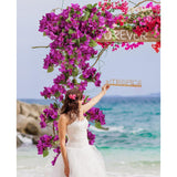 35.43 In 4 Pcs Bougainvillea Artificial Flowers Silk Bougainvillea Branches Bougainvillea Plants Purple Flowers Long Stem Artificial Flowers For Wedding Centerpieces Home Decor(Purple)