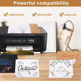 100 Packs Blank Black Note Cards And Envelopes 4 X 6 Heavyweight Folded Cardstock And A4 Envelopes Printable Self Seal For Birthday, Thank You Cards, Wedding Invitations, Baby Showers