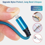 5 Pack 10FT Apple MFi Certified USB A to Lightning Cable Fast Charging Nylon Braided Cord for iPhone iPad
