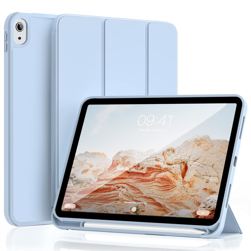 New Ipad 10Th Generation Case 10.9 Inch 2022 With Pencil Holder, Soft Tpu Back