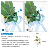uxcell 6pcs White Rose Boutonnieres for Men, Buttonholes Pocket Corsage Artificial Flowers with Boutonnieres Pins for Bride Groom Wedding Ceremony Anniversary Formal Party